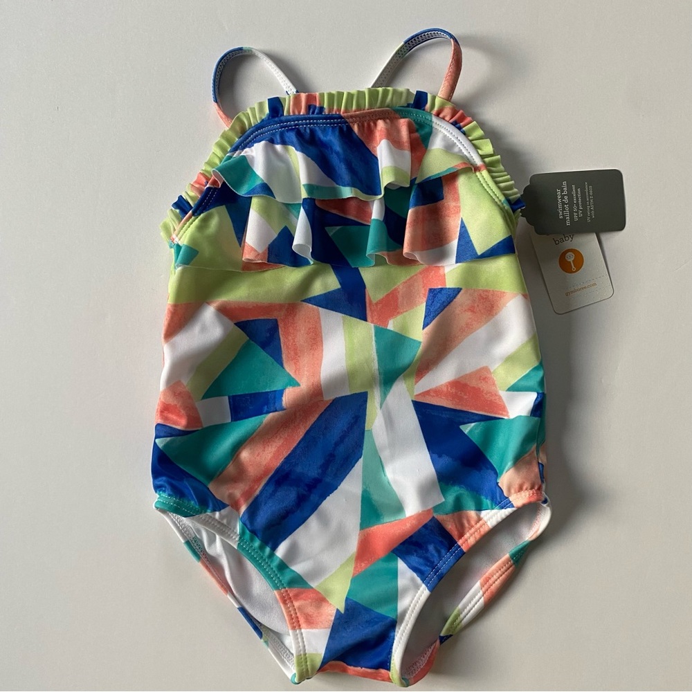 Gymboree Swimsuit 18 24 months NWT Girls Bathing Suit One Piece Geometric NEW